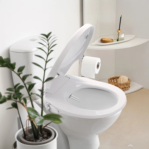 Non Electric Bidet Toilet Seat W/ Cover Bathroom Spray Water Wash