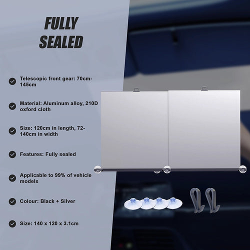 Retractable Car Windshield Sunshade – Telescopic UV Sun Visor for Front Window