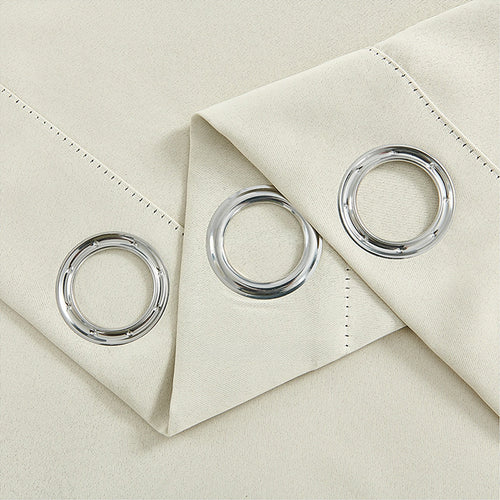 Cream 2X Blockout Curtains – Blackout Window Draperies Pair with Eyelets for Bedroom 132x213cm