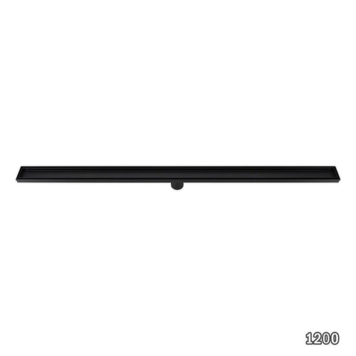 120cm Tile Insert Black Grate Drain w/Centre outlet Floor Waste 