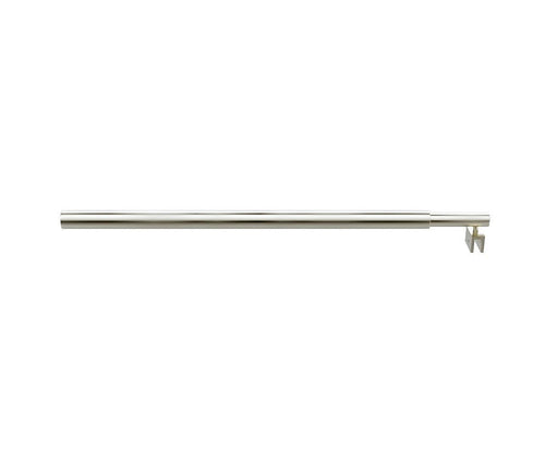 120cm Reeded Single Shower Glass Screen with Nickel F-brackets & Round Pole