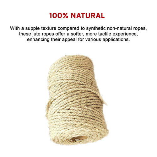 Sisal Rope Natural Jute Hemp Manila Twine Cord 5mm x 100m