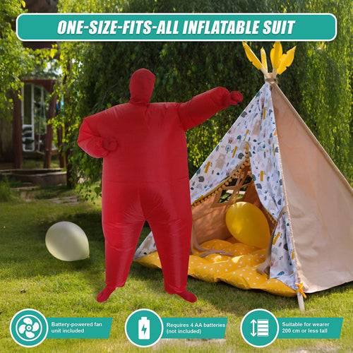 Inflatable Plain Red Fancy Dress Costume