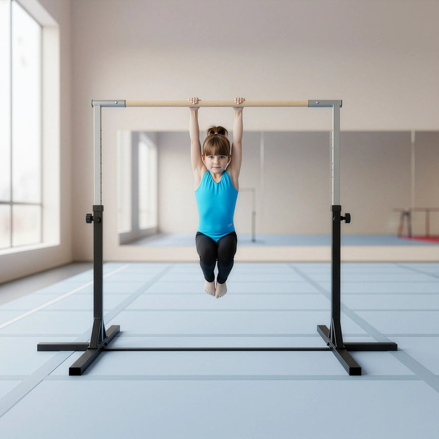 Adjustable Height Gymnastics Bar for Kids – 12 Height Settings