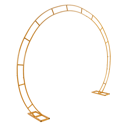 260cm Gold Metal Wedding Arch Round Balloon Birthday Party