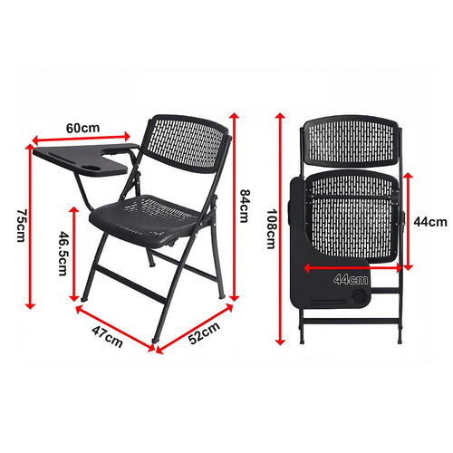3pc Folding Lecture Chair Set with Table Top for Training & Events