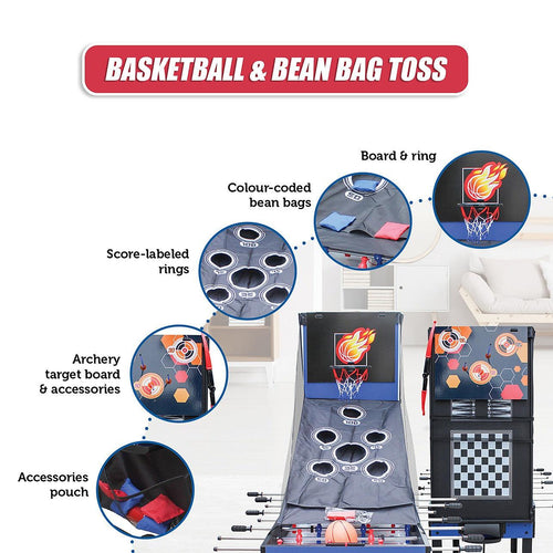 4FT 12-in-1 Games Table Foosball Hockey Pool Table Tennis