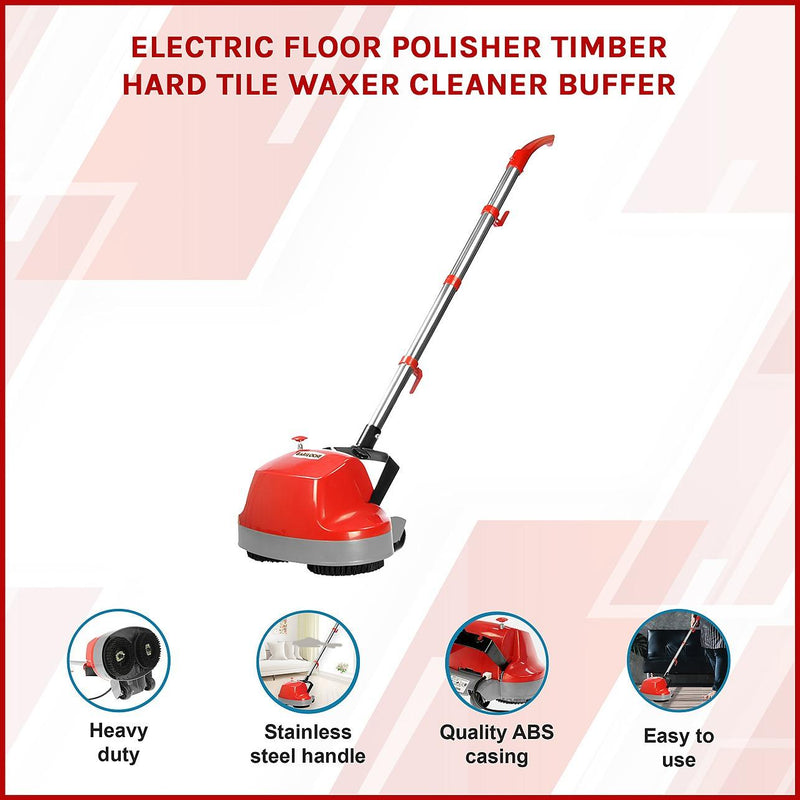 Electric Floor Polisher Timber Hard Tile Waxer Cleaner Buffer - Home ...