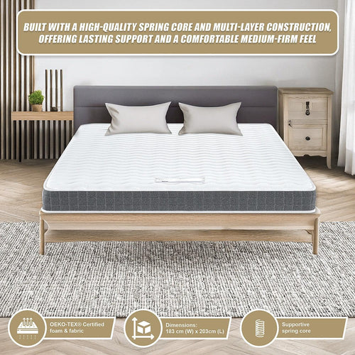 OEKO-TEX® & CertiPUR-US® Certified King Memory Foam Mattress – Hypoallergenic, Eco-Friendly, Pressure-Relieving Comfort
