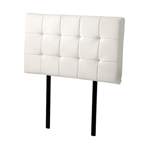 Single PU Leather Bed Deluxe Headboard Bedhead - White
