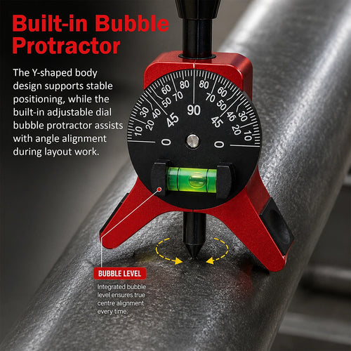 Pipe Centre Finder 38–152mm Magnetic Y Shape Tool