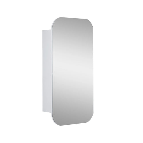 Rectangle Wall Hung Bathroom Mirror Shaving Cabinet Vanity Matte White