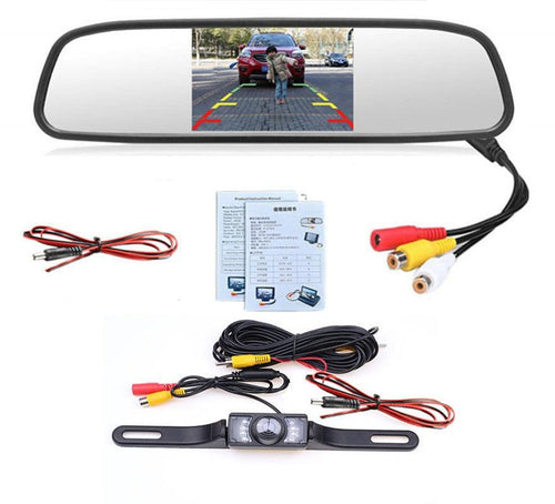 120 Degrees Camera Mirror Car Rear View Reverse Night Vision Parking System Kit