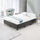 Queen Slatted Ensemble Bed Base - Platinum Graphite Linen Breathable Cover