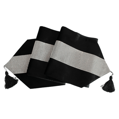 72" Velvet Table Runner + Dining Placemats Table Place Mats Decor