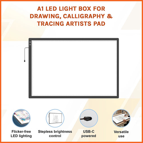 A1 LED Light Box for Drawing, Tracing & Calligraphy Artists Pad