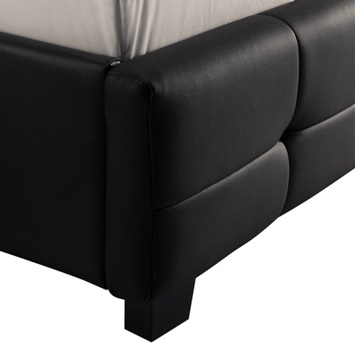Queen Black PU Leather Deluxe Bed Frame
