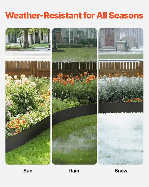 Steel Landscape Edging 6 Pack – 100x20cm Rust-Resistant Garden Border Edging