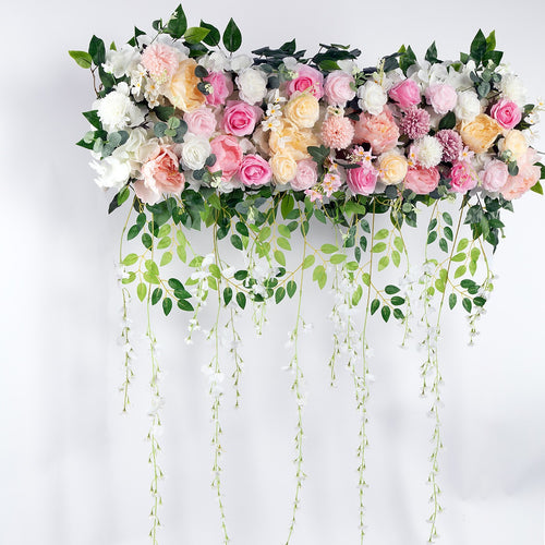 1M Artificial Rose Flower Wall Panel – Silk Wedding Party Runner Backdrop Decor