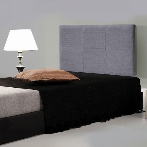 Single Grey Linen Fabric Bed Headboard Bedhead