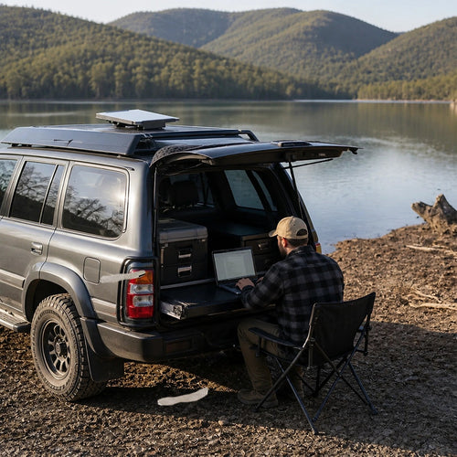 Starlink Mini Magnetic Roof Mount Portable Steel Vehicle Mount with Handle for RV, 4WD & Camping