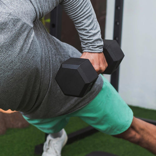 25kg Commercial Rubber Hex Dumbbell Gym Weight