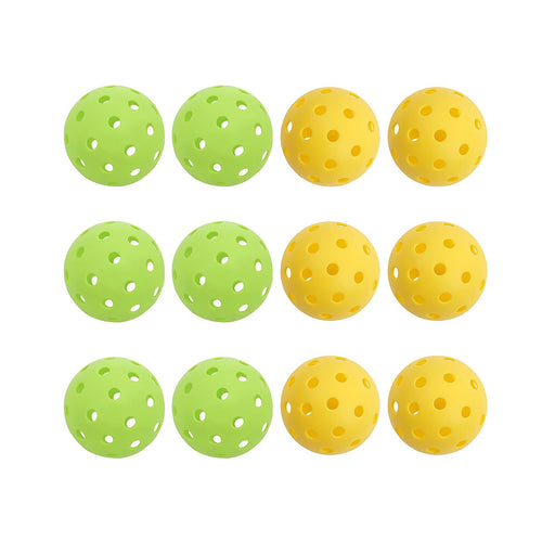 12pcs Outdoor Pickleballs 40 Hole 74mm Pickle Balls Set