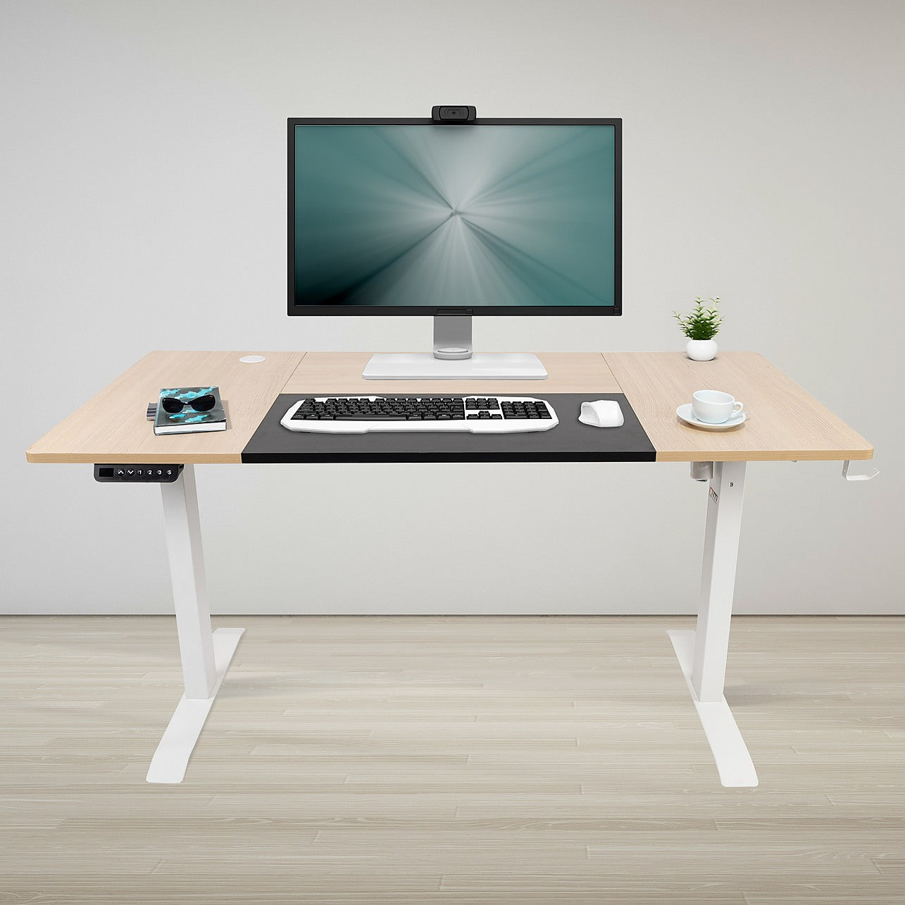 Computer Desk Automatic Standing Desk Electric Motorised Computer Desk Height Adjustable Sit ...