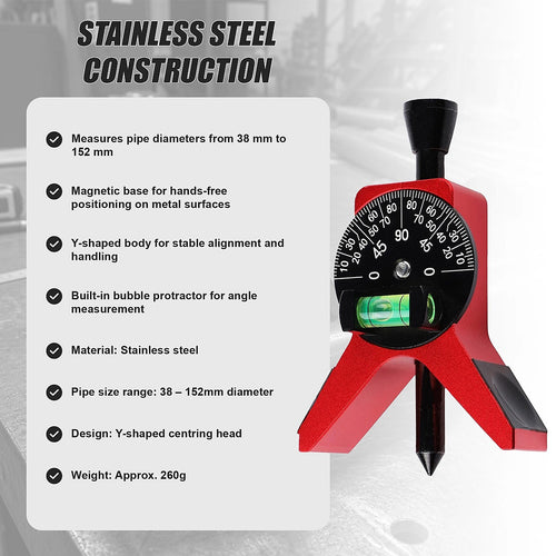 Pipe Centre Finder 38–152mm Magnetic Y Shape Tool