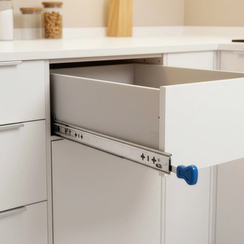 100cm Heavy Duty Drawer Runners Pair – 100kg Locking Slide Rails