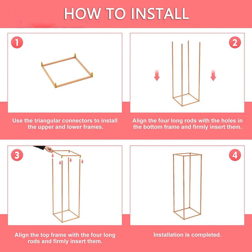 Rose Gold Metal Flower Stand