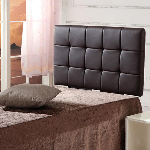 Single PU Leather Bed Deluxe Headboard Bedhead - Brown