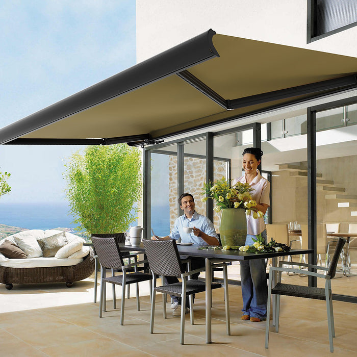 Retractable Heavy Duty Cassette Awning 5x3m Beige