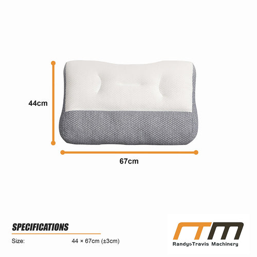 Ergonomic Contour Bed Pillow with Washable Cover & Soybean Fibre Fill