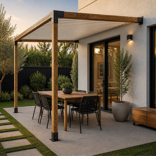 DIY Pergola Kit – Single Wall Mount Set with Brackets