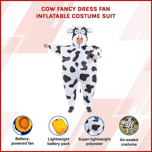 Cow Fancy Dress Inflatable Suit -Fan Operated Costume