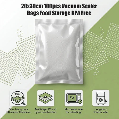 20x30cm 100pcs Vacuum Sealer Bags Food Storage BPA Free