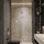 Chrome Hand Held Shower Rail Soap Dish Bathroom Set