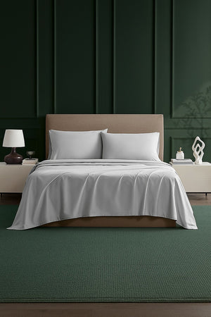Double Bed Sheet Set – 1800 Series Microfiber, Deep Pocket, Soft & Breathable, White