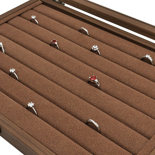 Elegant Wooden Jewellery Storage Box – Organiser Case for Rings, Earrings & Accessories