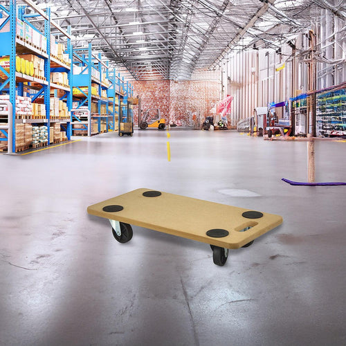 200kg Heavy Duty Hand Dolly Furniture Wooden Trolley Cart Moving Platform Mover