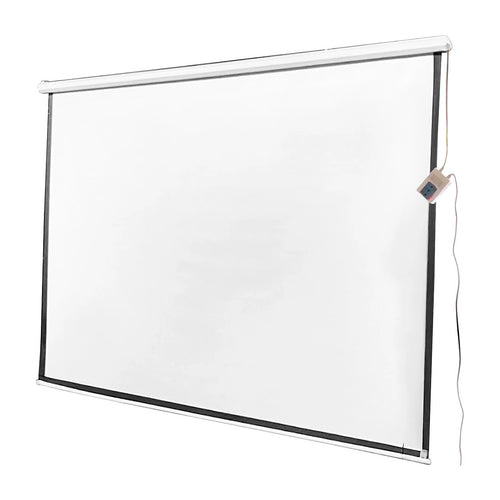 100" Electric Motorised Projector Screen – Wall/Ceiling Mount, Remote Control