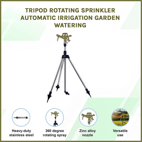 Tripod Rotating Sprinkler Automatic Irrigation for Garden Watering