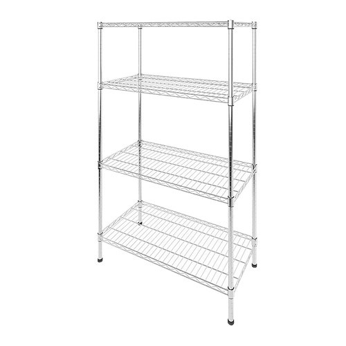Modular Wire Storage Shelf 1200 x 600 x 1800mm Steel Shelving - Carbon Chrome Plated