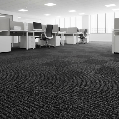 5m² Black Carpet Tiles Set – Commercial & Home Flooring for Office, Retail & Living Areas