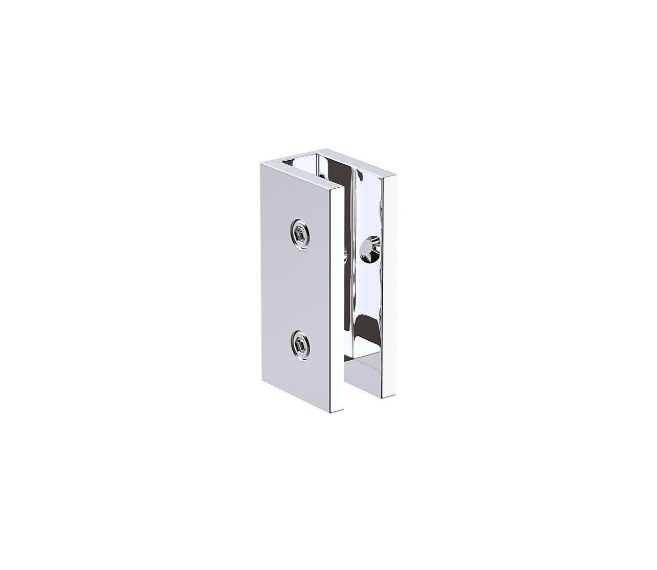 100cm Wall to Wall Frameless Shower Screen with Chrome Brackets and SS ...