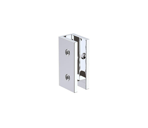 90cm Wall to Wall Frameless Shower Screen with Chrome Brackets and Brass Hinges, Square Knob Handle