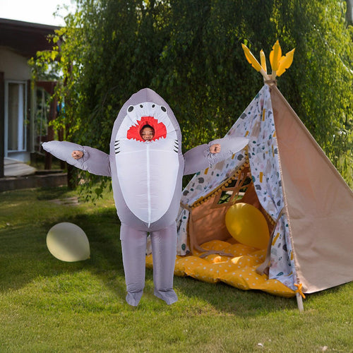 Shark Fancy Dress Inflatable Suit -Fan Operated Costume