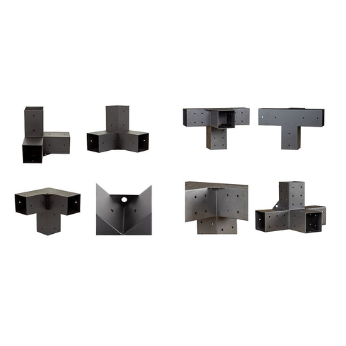 DIY Pergola Kit – Double Wall Mount with Coffee Screens Set with Brackets