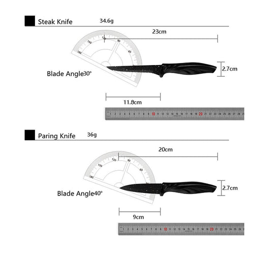 Kitchen 17 Pc Knife Set w/ Block & Sharpener Chef Bread Steak Knives